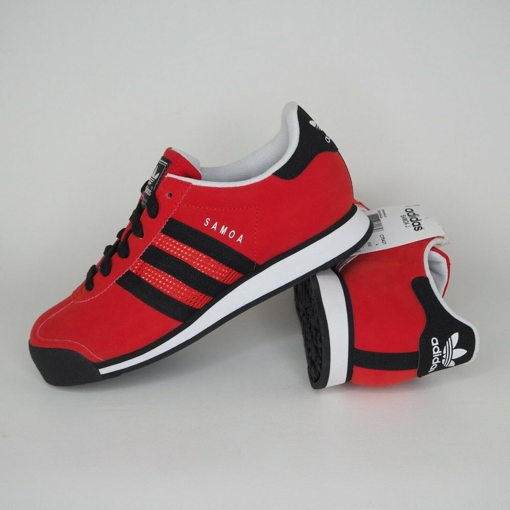 Adidas Samoa J Boys Shoes Red Sneakers Originals Leather C75421 Vintage - Picture 12 of 12